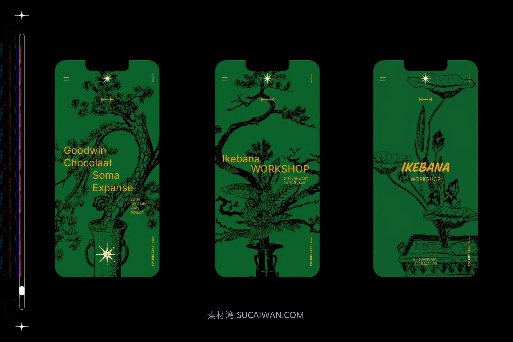 160幅复古中国风黑白手绘盆景绿植植物花卉AI矢量图/PNG免抠背景图素材 Ikebana Botanical Illustration Set 图片素材 第2张-素材湾丨精选海外优质设计素材资源 160幅复古中国风黑白手绘盆景绿植植物花卉AI矢量图/PNG免抠背景图素材 Ikebana Botanical Illustration Set 图片素材 sucaiwan.com