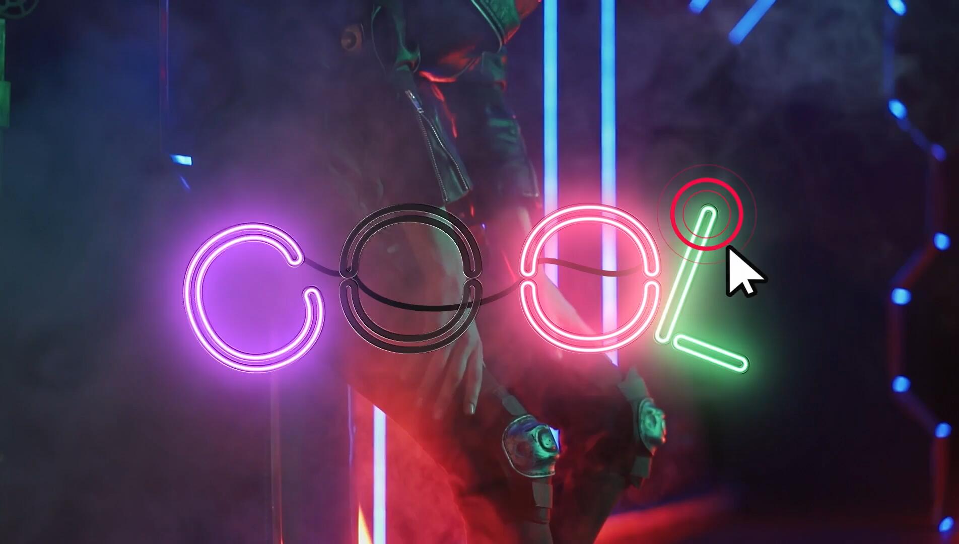 达芬奇预设：全息霓虹灯管风格文字标题光晕光芒闪烁着色效果动画包 , sucaiwan.com