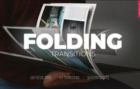 达芬奇预设：12个创意书籍纸张折叠翻页视频无缝转场过渡