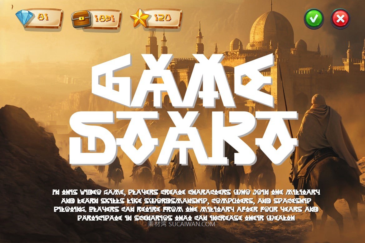 现代优雅卡通漫画风格游戏设计装饰英文字体 Axubies – Egyptian Gaming Font 设计素材 第2张-素材湾丨精选海外优质设计素材资源 现代优雅卡通漫画风格游戏设计装饰英文字体 Axubies – Egyptian Gaming Font 设计素材 sucaiwan.com