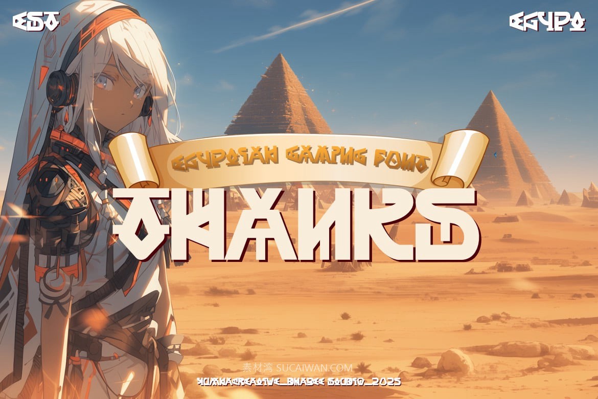 现代优雅卡通漫画风格游戏设计装饰英文字体 Axubies – Egyptian Gaming Font 设计素材 第8张-素材湾丨精选海外优质设计素材资源 现代优雅卡通漫画风格游戏设计装饰英文字体 Axubies – Egyptian Gaming Font 设计素材 sucaiwan.com