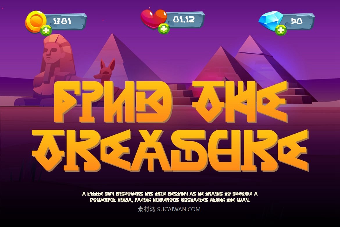 现代优雅卡通漫画风格游戏设计装饰英文字体 Axubies – Egyptian Gaming Font 设计素材 第9张-素材湾丨精选海外优质设计素材资源 现代优雅卡通漫画风格游戏设计装饰英文字体 Axubies – Egyptian Gaming Font 设计素材 sucaiwan.com