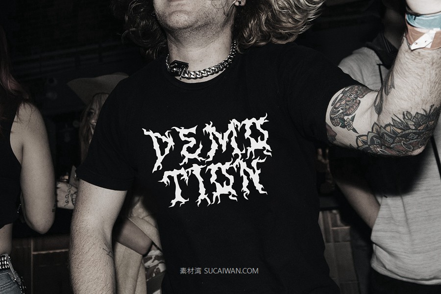 时尚哥特式品牌海报徽标设计装饰英文字体安装包 Omerta – Black Metal Font 设计素材 第3张-素材湾丨精选海外优质设计素材资源 时尚哥特式品牌海报徽标设计装饰英文字体安装包 Omerta – Black Metal Font 设计素材 sucaiwan.com