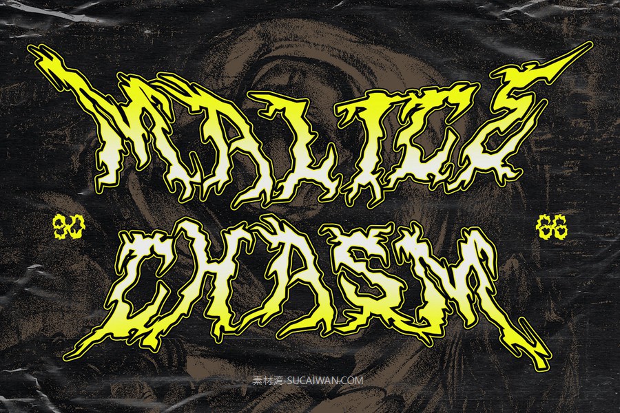 时尚哥特式品牌海报徽标设计装饰英文字体安装包 Omerta – Black Metal Font 设计素材 第5张-素材湾丨精选海外优质设计素材资源 时尚哥特式品牌海报徽标设计装饰英文字体安装包 Omerta – Black Metal Font 设计素材 sucaiwan.com