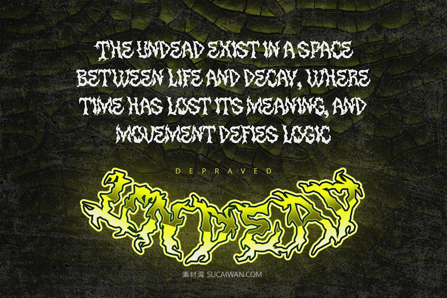 时尚哥特式品牌海报徽标设计装饰英文字体安装包 Omerta – Black Metal Font 设计素材 第8张-素材湾丨精选海外优质设计素材资源 时尚哥特式品牌海报徽标设计装饰英文字体安装包 Omerta – Black Metal Font 设计素材 sucaiwan.com