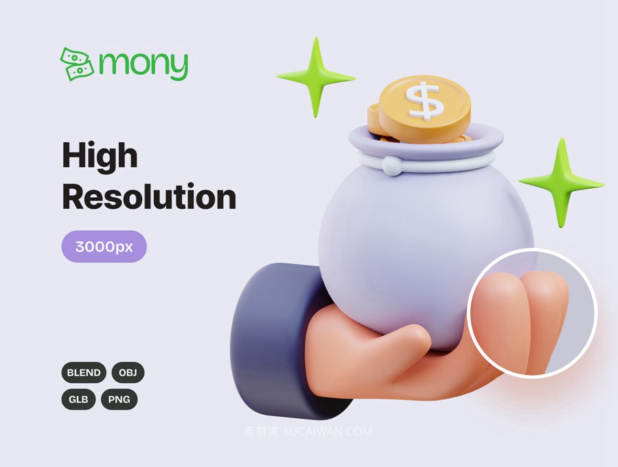 70款3D立体金融货币理财投资支付图标Icons设计Blender/Png/Obj格式素材 Mony – Finance 3D Icons , 第3张-素材湾丨精选海外优质设计素材资源 70款3D立体金融货币理财投资支付图标Icons设计Blender/Png/Obj格式素材 Mony – Finance 3D Icons , sucaiwan.com
