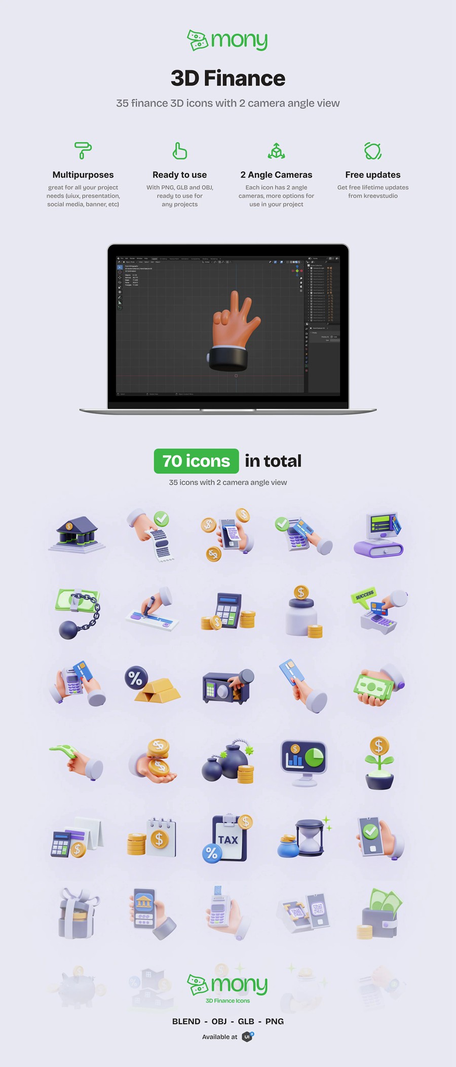 70款3D立体金融货币理财投资支付图标Icons设计Blender/Png/Obj格式素材 Mony – Finance 3D Icons , 第9张-素材湾丨精选海外优质设计素材资源 70款3D立体金融货币理财投资支付图标Icons设计Blender/Png/Obj格式素材 Mony – Finance 3D Icons , sucaiwan.com