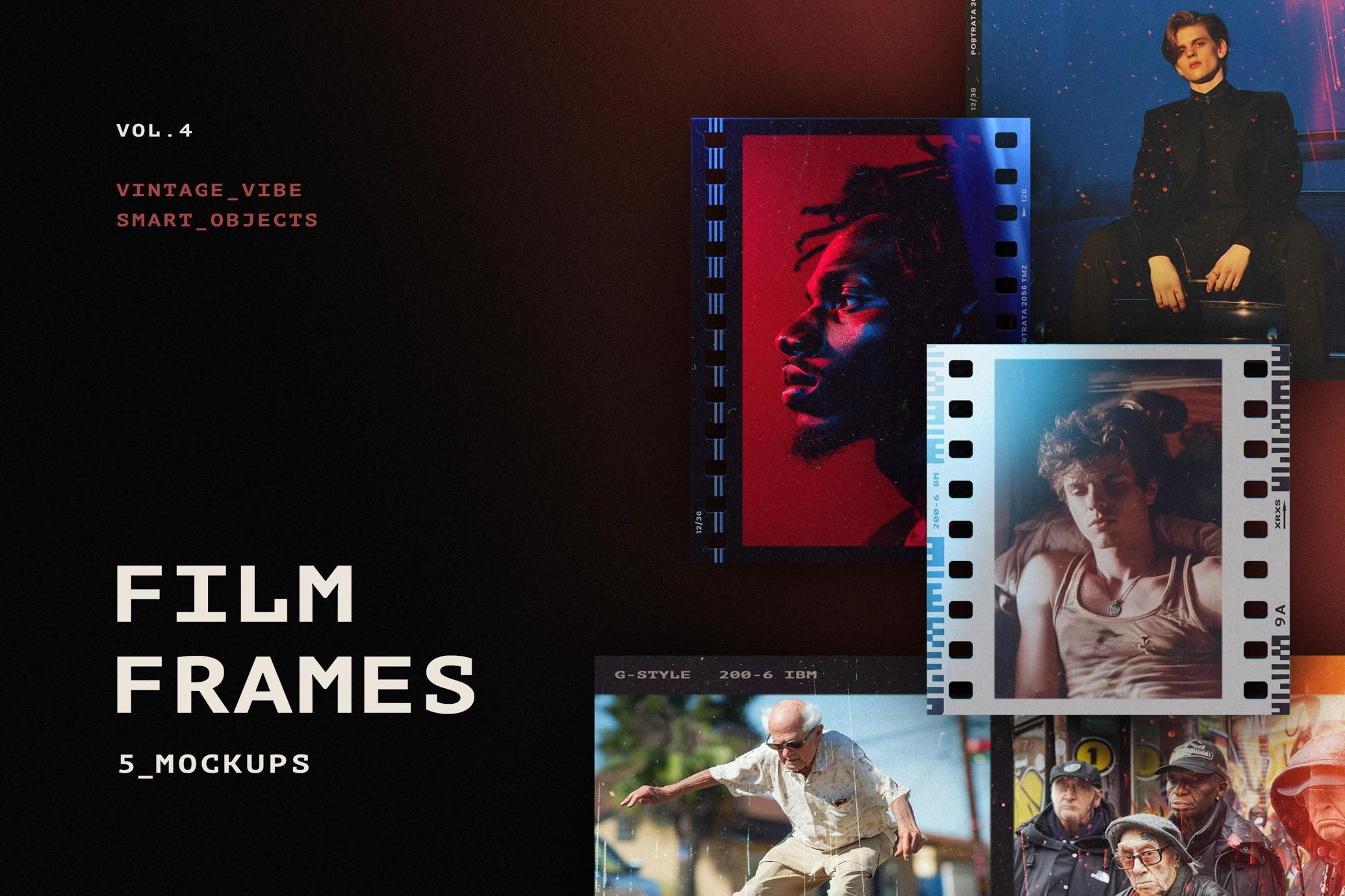 复古颗粒划痕柯达胶片边框模拟照片特效ps滤镜插件样机模板 Old Film Roll Frames Mockups 插件预设 第1张-素材湾丨精选海外优质设计素材资源 复古颗粒划痕柯达胶片边框模拟照片特效ps滤镜插件样机模板 Old Film Roll Frames Mockups 插件预设 sucaiwan.com