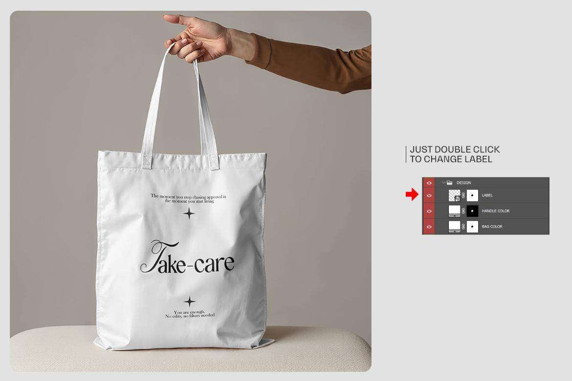 5款真实拍摄手提袋帆布袋无纺布袋Vi品牌设计贴图效果图PSD样机模板 Tote Bag Mockup , 第8张-素材湾丨精选海外优质设计素材资源 5款真实拍摄手提袋帆布袋无纺布袋Vi品牌设计贴图效果图PSD样机模板 Tote Bag Mockup , sucaiwan.com