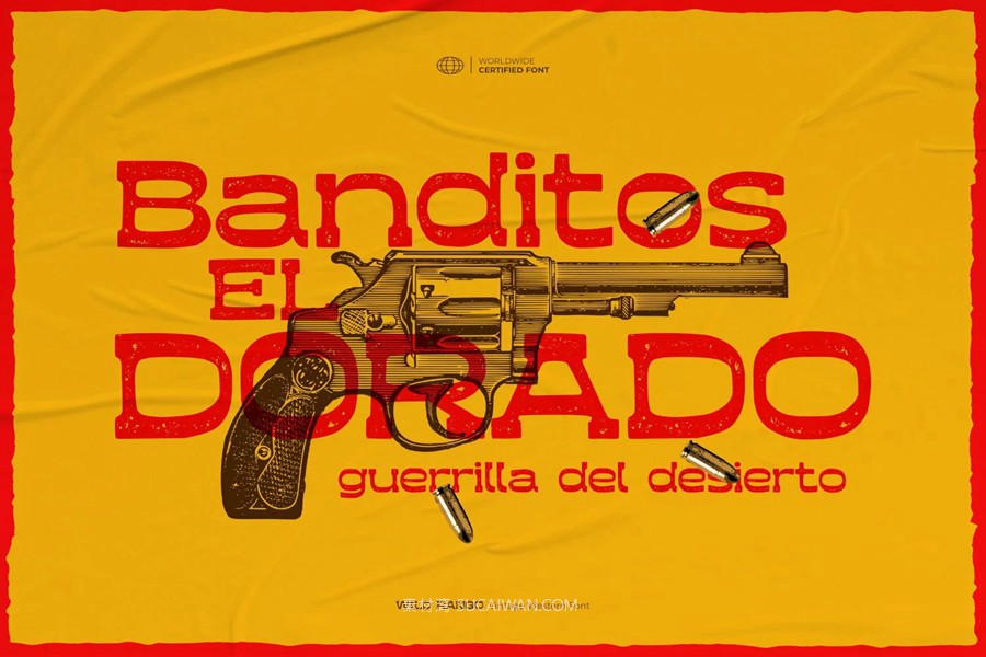 复古西部牛仔风格杂志包装电影设计衬线英文字体安装包 Wild Rango – Vintage Western Font , sucaiwan.com