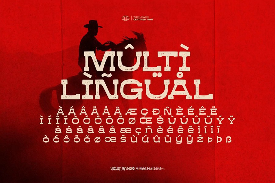 复古西部牛仔风格杂志包装电影设计衬线英文字体安装包 Wild Rango – Vintage Western Font , sucaiwan.com