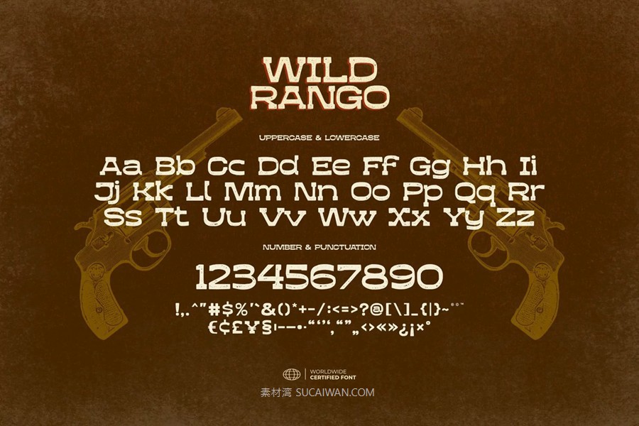 复古西部牛仔风格杂志包装电影设计衬线英文字体安装包 Wild Rango – Vintage Western Font , sucaiwan.com