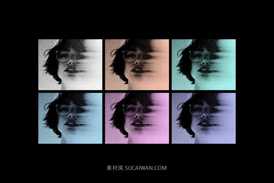 复古模糊抽象艺术颗粒噪点纸张印刷肖像海报艺术品特效PSD样机 Halftone Motion Blur Effect , 第2张-素材湾丨精选海外优质设计素材资源 复古模糊抽象艺术颗粒噪点纸张印刷肖像海报艺术品特效PSD样机 Halftone Motion Blur Effect , sucaiwan.com