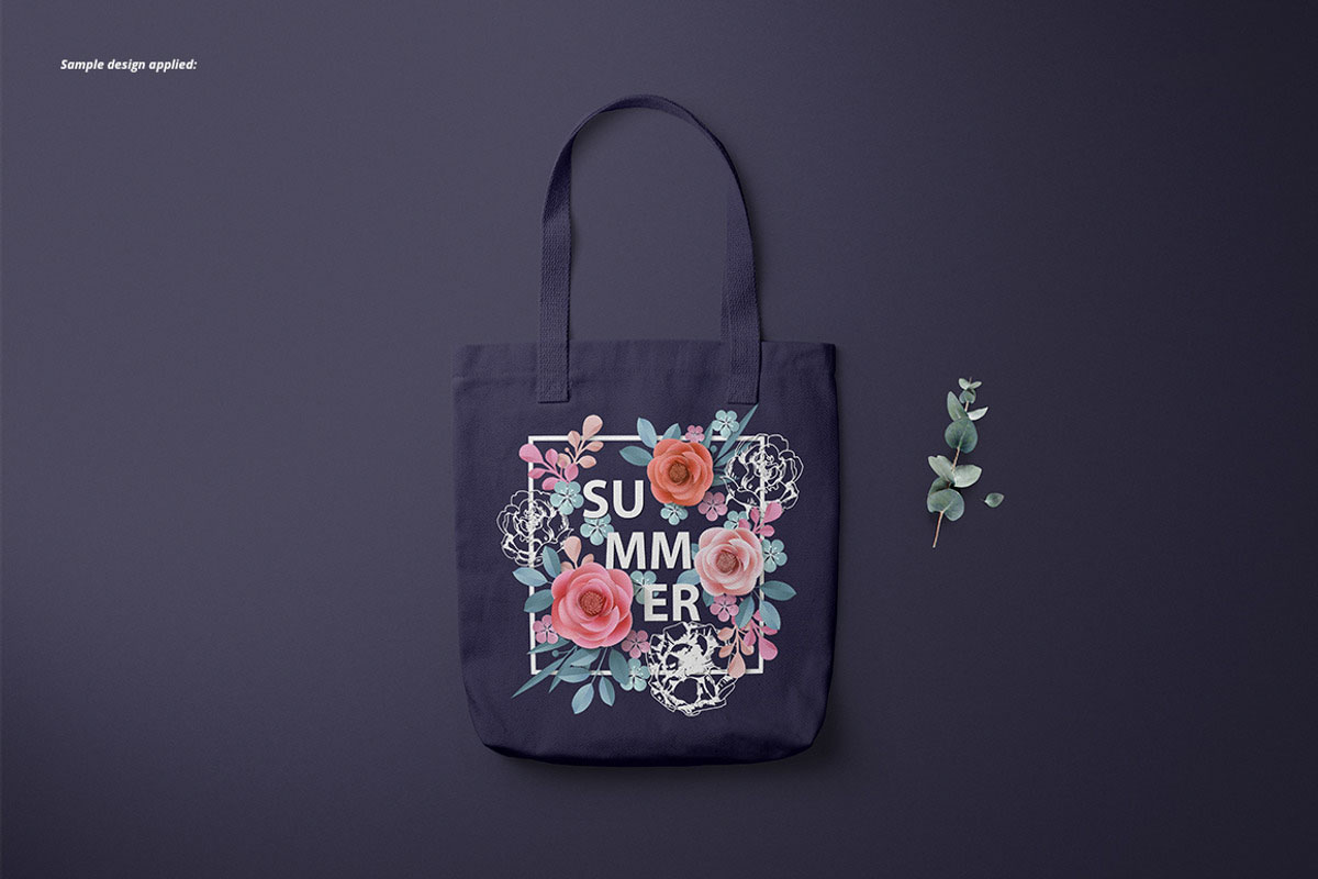 6款时尚无纺布手提帆布袋logo印花vi贴图psd样机模板素材 Los Angeles Apparel Tote Bag Mockup , sucaiwan.com