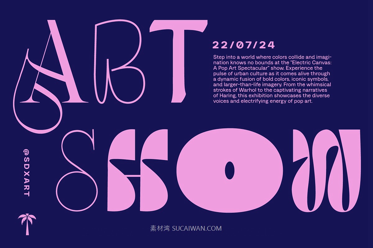 英文字体：全新时尚错落感狂野混排效果品牌封面海报设计字体 Alpha Punk - Mix and Match Font , sucaiwan.com