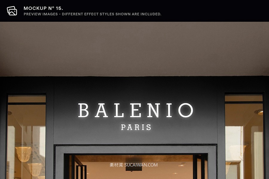 30款逼真街边店铺店招徽标标牌标志logo设计展示效果图ps贴图样机模板 Asylab – 30 Signs & Facade Logo Mockups – V3 , sucaiwan.com
