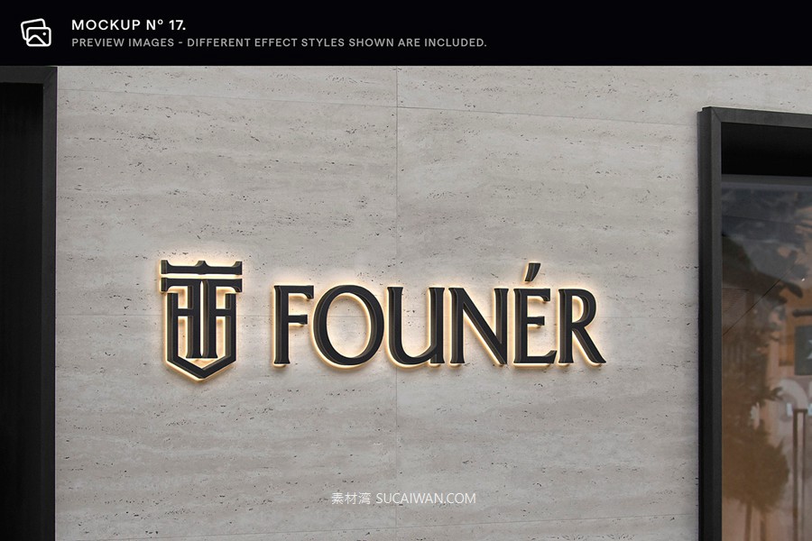 30款逼真街边店铺店招徽标标牌标志logo设计展示效果图ps贴图样机模板 Asylab – 30 Signs & Facade Logo Mockups – V3 , sucaiwan.com