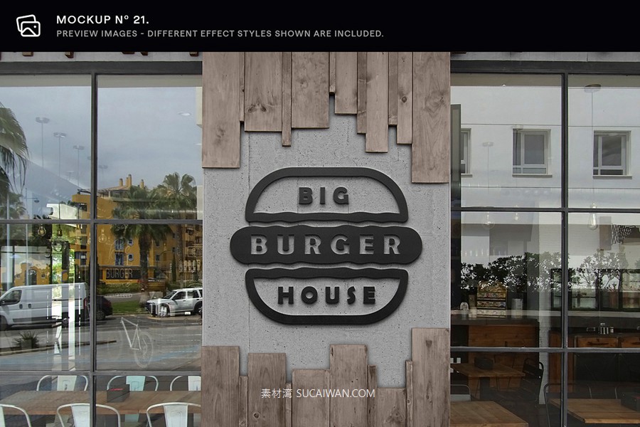 30款逼真街边店铺店招徽标标牌标志logo设计展示效果图ps贴图样机模板 Asylab – 30 Signs & Facade Logo Mockups – V3 , sucaiwan.com