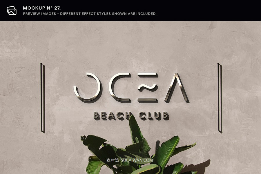 30款逼真街边店铺店招徽标标牌标志logo设计展示效果图ps贴图样机模板 Asylab – 30 Signs & Facade Logo Mockups – V3 , sucaiwan.com