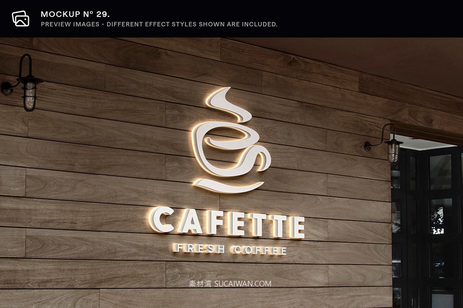 30款逼真街边店铺店招徽标标牌标志logo设计展示效果图ps贴图样机模板 Asylab – 30 Signs & Facade Logo Mockups – V3 , sucaiwan.com