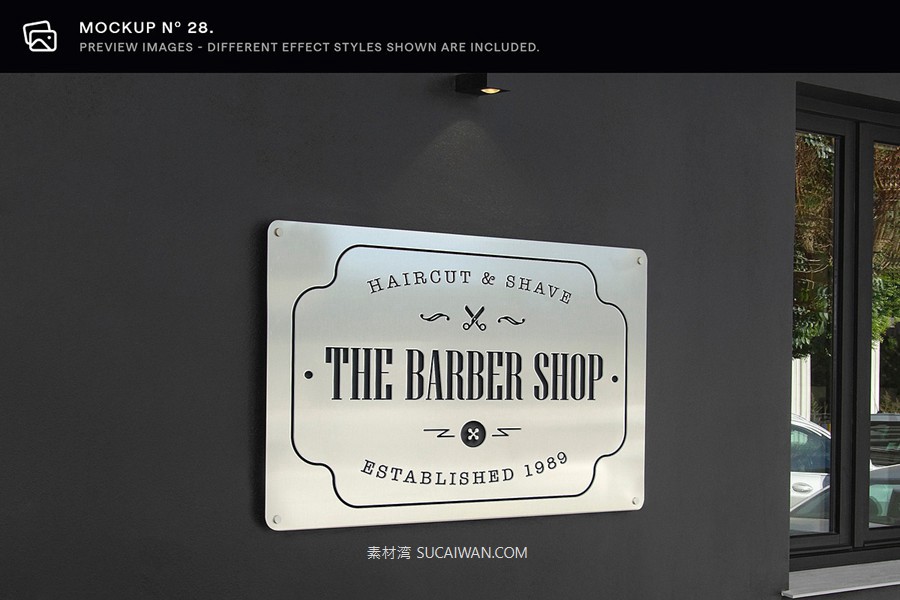 30款逼真街边店铺店招徽标标牌标志logo设计展示效果图ps贴图样机模板 Asylab – 30 Signs & Facade Logo Mockups – V3 , sucaiwan.com