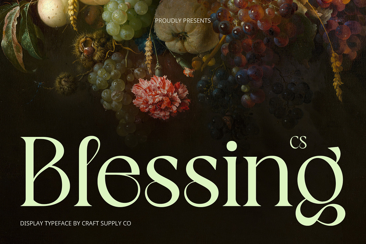 时尚复古新艺术风品牌海报徽标设计衬线英文字体安装包 Blessing – Art Nouveau Font , sucaiwan.com