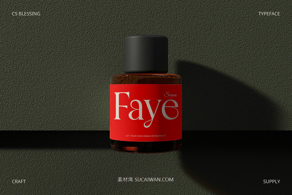 时尚复古新艺术风品牌海报徽标设计衬线英文字体安装包 Blessing – Art Nouveau Font , sucaiwan.com