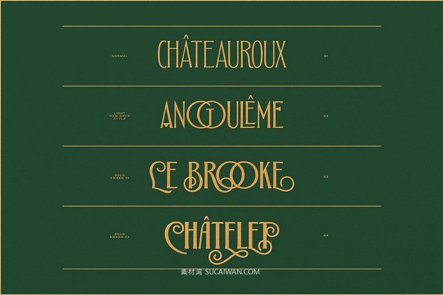 新艺术法国风格优雅品牌标志Logo设计装饰英文字体安装包 Alathena Font Family by Sundance Tipografia , 第5张-素材湾丨精选海外优质设计素材资源 新艺术法国风格优雅品牌标志Logo设计装饰英文字体安装包 Alathena Font Family by Sundance Tipografia , sucaiwan.com