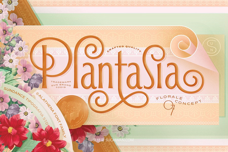 新艺术法国风格优雅品牌标志Logo设计装饰英文字体安装包 Alathena Font Family by Sundance Tipografia , 第4张-素材湾丨精选海外优质设计素材资源 新艺术法国风格优雅品牌标志Logo设计装饰英文字体安装包 Alathena Font Family by Sundance Tipografia , sucaiwan.com