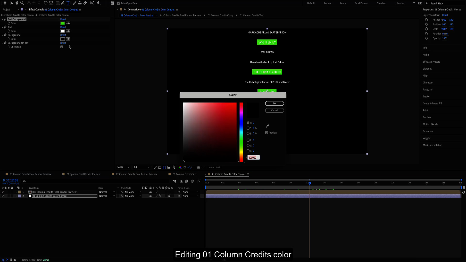 电影制作人美学简约标题字幕电影电视剧片头片尾演员表工作人员名单滚动 AE/PR/FCPX 3合1模板插件 Movie Credits Pack , sucaiwan.com