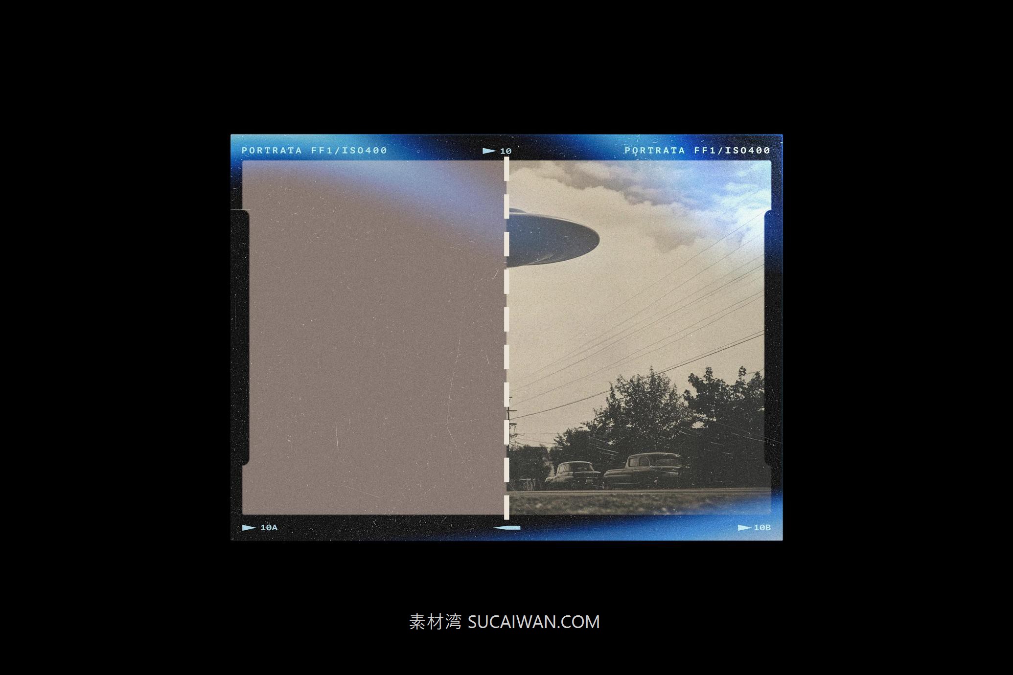 复古做旧电影胶片边框模拟燥点划痕图像照片PSD特效样机素材 Vintage Film Frames Mockups , sucaiwan.com