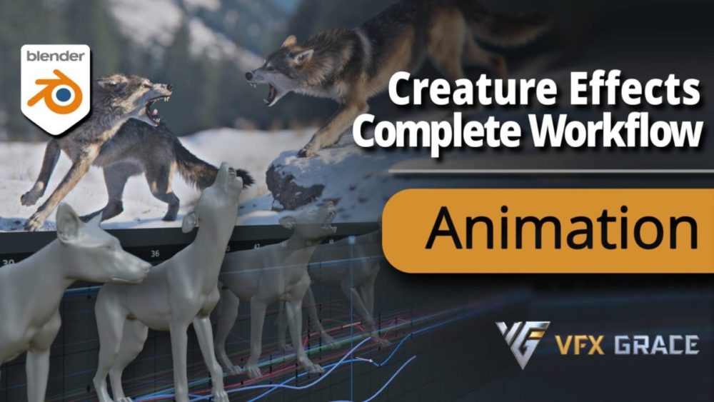 Vfx Grace Wolf Animation Blender野狼动物3D骨骼绑定动画视频教程 中英文字幕 , 第2张-素材湾丨精选海外优质设计素材资源 Vfx Grace Wolf Animation Blender野狼动物3D骨骼绑定动画视频教程 中英文字幕 , sucaiwan.com