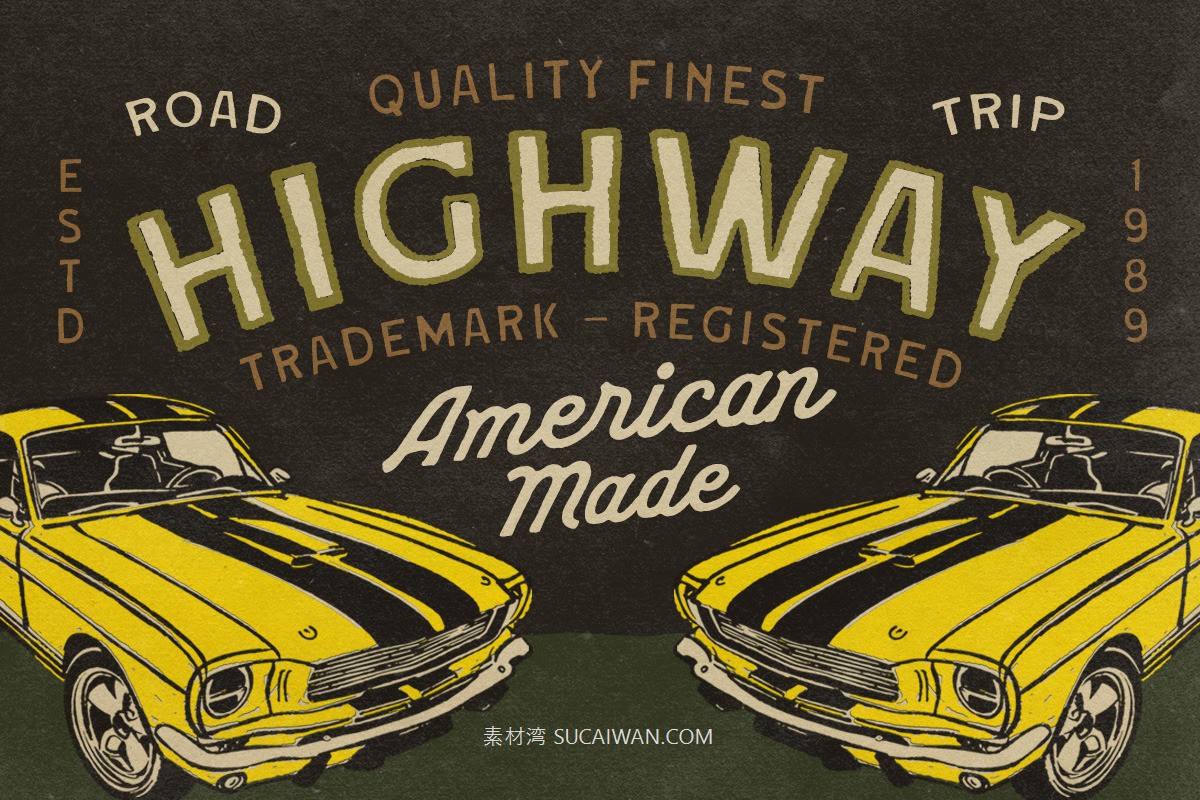 复古怀旧经典美式西洋粗犷咖啡店海报服装品牌设计PSAI无衬线英文字体安装包 Wayside Colorado Font Collection , 第2张-素材湾丨精选海外优质设计素材资源 复古怀旧经典美式西洋粗犷咖啡店海报服装品牌设计PSAI无衬线英文字体安装包 Wayside Colorado Font Collection , sucaiwan.com