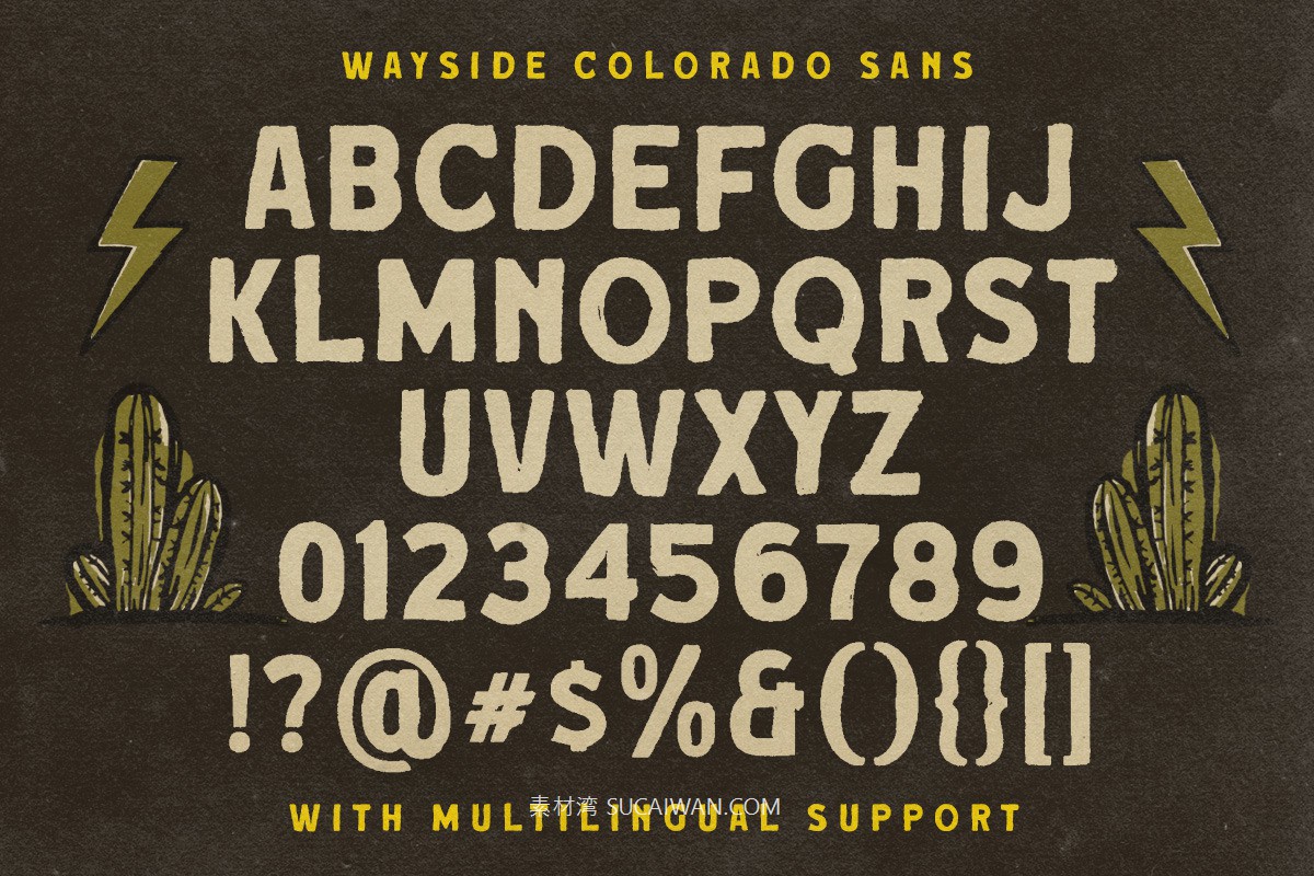 复古怀旧经典美式西洋粗犷咖啡店海报服装品牌设计PSAI无衬线英文字体安装包 Wayside Colorado Font Collection , 第5张-素材湾丨精选海外优质设计素材资源 复古怀旧经典美式西洋粗犷咖啡店海报服装品牌设计PSAI无衬线英文字体安装包 Wayside Colorado Font Collection , sucaiwan.com