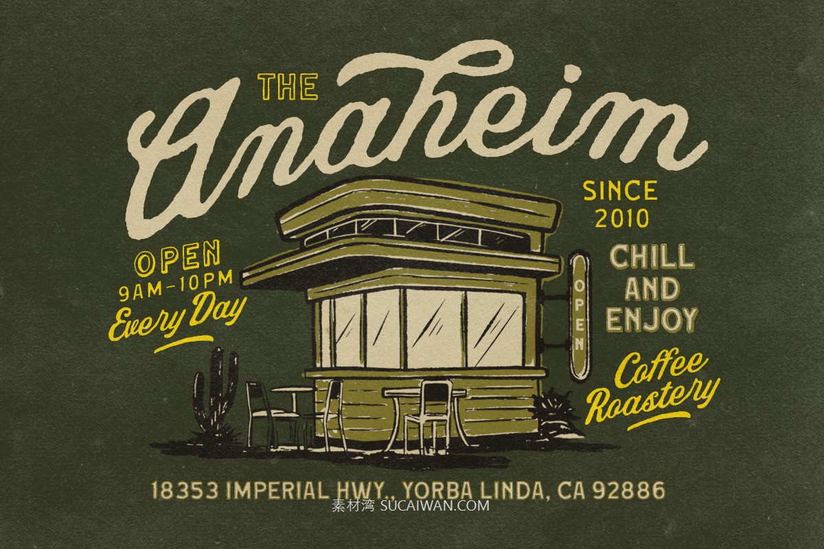 复古怀旧经典美式西洋粗犷咖啡店海报服装品牌设计PSAI无衬线英文字体安装包 Wayside Colorado Font Collection , 第10张-素材湾丨精选海外优质设计素材资源 复古怀旧经典美式西洋粗犷咖啡店海报服装品牌设计PSAI无衬线英文字体安装包 Wayside Colorado Font Collection , sucaiwan.com