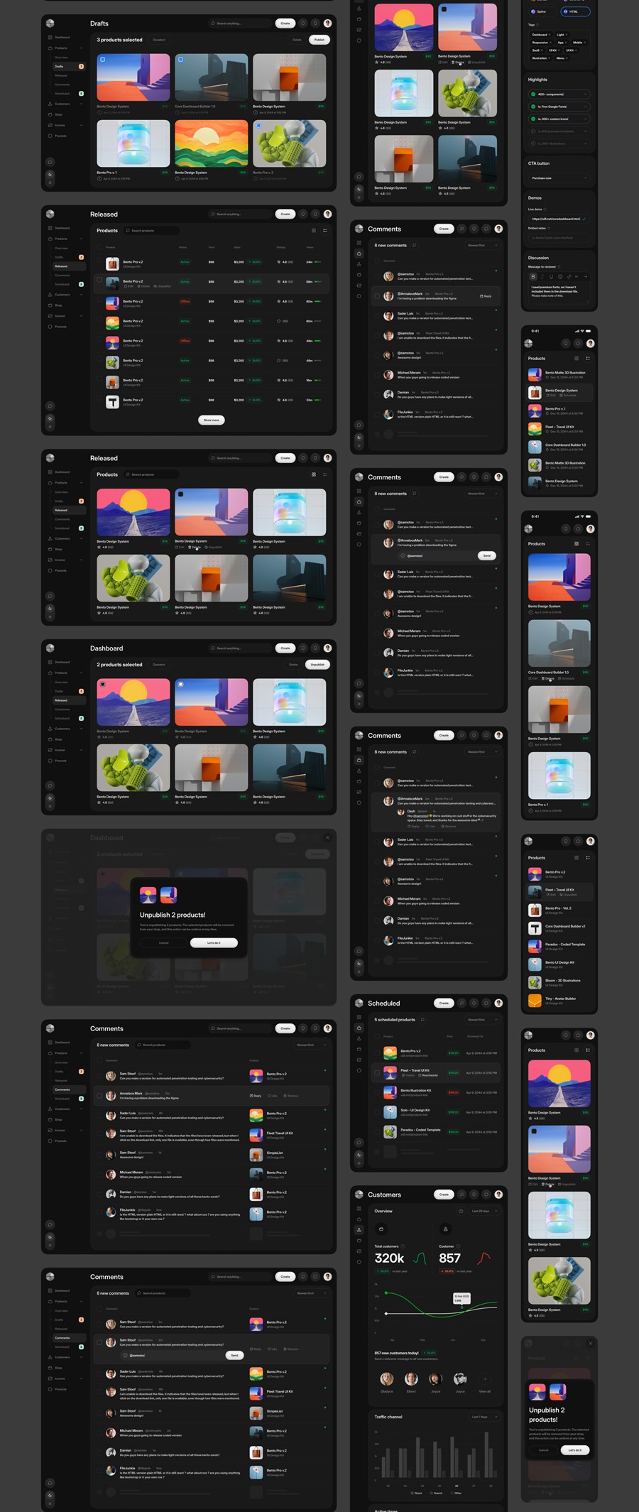 990个响应式双配色数据统计看板仪表盘ui界面设计模板+组件figma素材 Core 2.0 – Dashboard Builder , 第23张-素材湾丨精选海外优质设计素材资源 990个响应式双配色数据统计看板仪表盘ui界面设计模板+组件figma素材 Core 2.0 – Dashboard Builder , sucaiwan.com