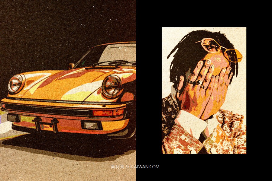 复古粗糙燥点绘画照片效果ps特效滤镜样机 Vintage Painting Photo Effect , 第4张-素材湾丨精选海外优质设计素材资源 复古粗糙燥点绘画照片效果ps特效滤镜样机 Vintage Painting Photo Effect , sucaiwan.com