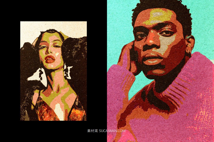 复古粗糙燥点绘画照片效果ps特效滤镜样机 Vintage Painting Photo Effect , 第6张-素材湾丨精选海外优质设计素材资源 复古粗糙燥点绘画照片效果ps特效滤镜样机 Vintage Painting Photo Effect , sucaiwan.com