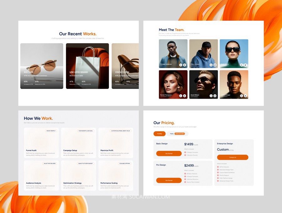 时尚响应式案例展示工作室设计服务公司网站界面设计html+css源码素材 Roxo – Digital Agency Template , 第6张-素材湾丨精选海外优质设计素材资源 时尚响应式案例展示工作室设计服务公司网站界面设计html+css源码素材 Roxo – Digital Agency Template , sucaiwan.com