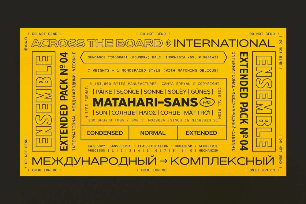 现代时尚标签海报包装网站设计几何风PSAI无衬线英文字体安装包 Matahari Sans Font Family 设计素材 第9张-素材湾丨精选海外优质设计素材资源 现代时尚标签海报包装网站设计几何风PSAI无衬线英文字体安装包 Matahari Sans Font Family 设计素材 sucaiwan.com