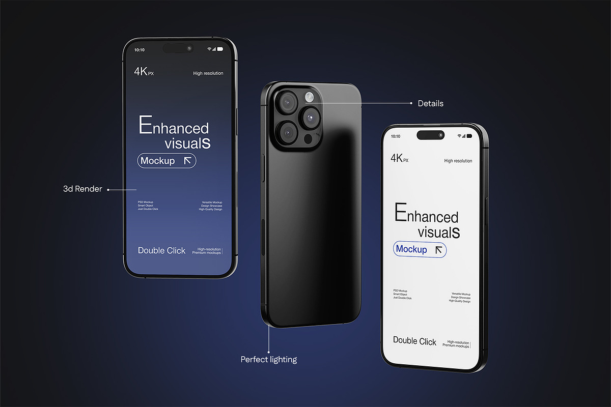 30款逼真ui界面作品集设计苹果iPhone16 Pro手机书籍折页展示效果图PSD样机模板 Smartphone & Book with Card Mockup Set , sucaiwan.com