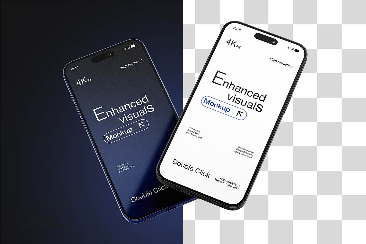 30款逼真ui界面作品集设计苹果iPhone16 Pro手机书籍折页展示效果图PSD样机模板 Smartphone & Book with Card Mockup Set , sucaiwan.com