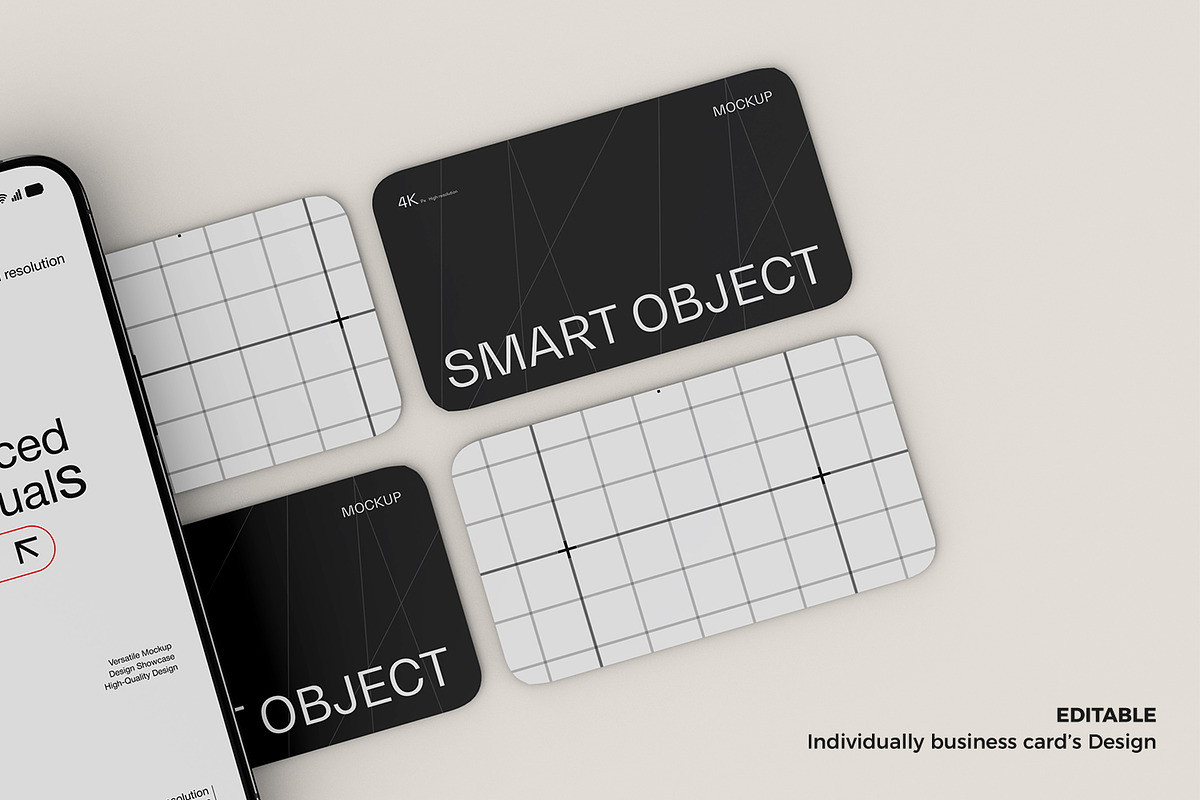 30款逼真ui界面作品集设计苹果iPhone16 Pro手机书籍折页展示效果图PSD样机模板 Smartphone & Book with Card Mockup Set , sucaiwan.com