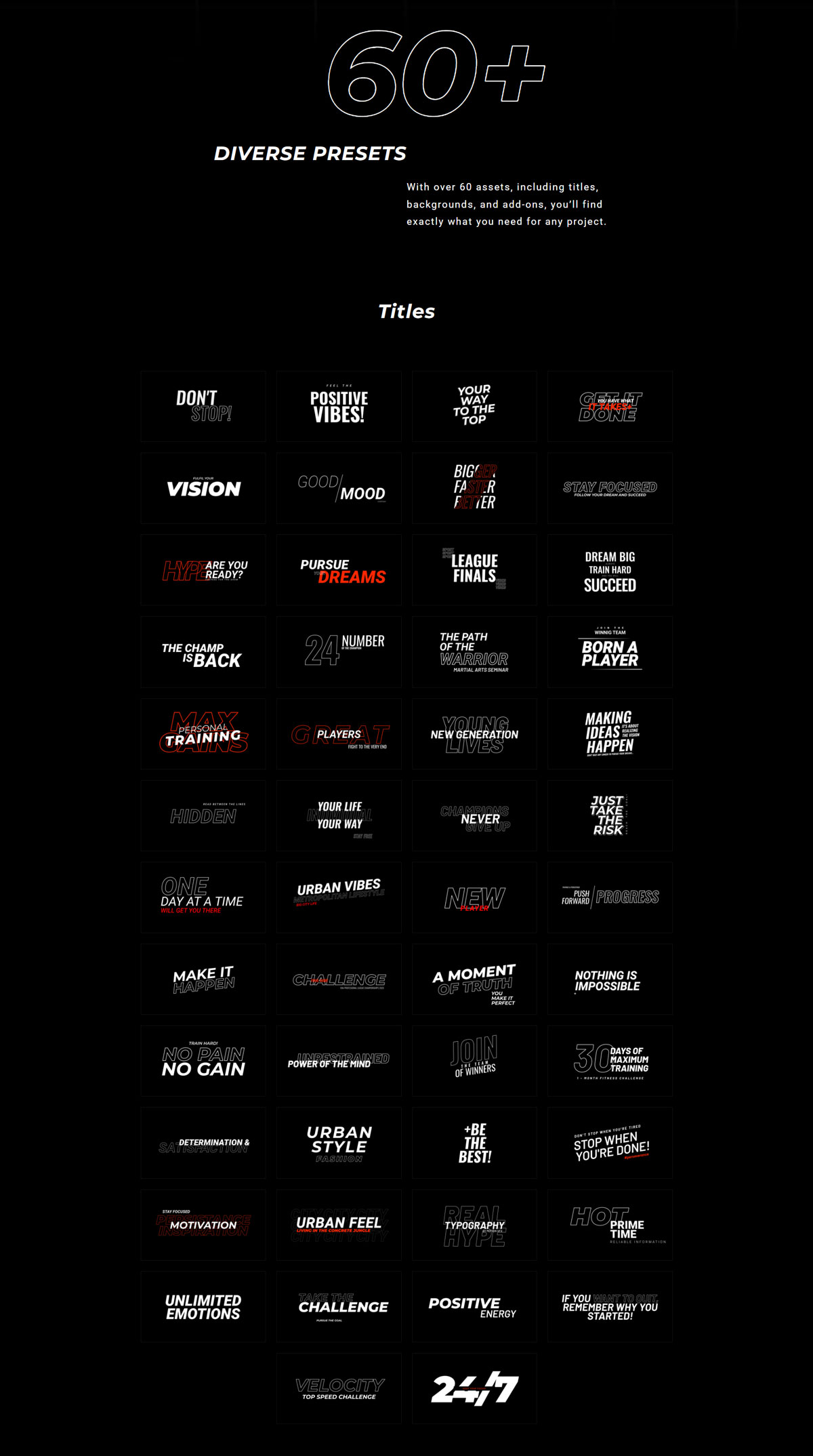 达芬奇预设:创意现代抽象动态海报活力动态文字标题排版设计视觉预设 MotionVFX – mTitle Hype DVR , 第11张-素材湾丨精选海外优质设计素材资源 达芬奇预设:创意现代抽象动态海报活力动态文字标题排版设计视觉预设 MotionVFX – mTitle Hype DVR , sucaiwan.com