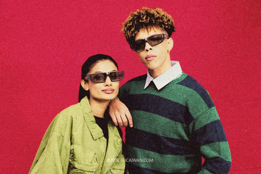 复古老式冲压头发灰尘噪点正宗印刷打印logo徽标特效叠加PSD样机 Authentic Vintage Printer , sucaiwan.com