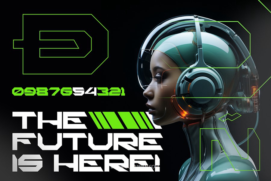 未来科幻赛博朋克风品牌电影游戏设计装饰英文字体安装包 Heat Robox – The Ultimate Futuristic Display Font , 第2张-素材湾丨精选海外优质设计素材资源 未来科幻赛博朋克风品牌电影游戏设计装饰英文字体安装包 Heat Robox – The Ultimate Futuristic Display Font , sucaiwan.com