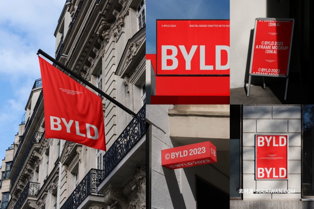 5款国外街头广告牌旗帜标牌海报设计PS展示效果图样机模板 BYLD Mockup – Sign & Poster Mockup Vol 2 , 第1张-素材湾丨精选海外优质设计素材资源 5款国外街头广告牌旗帜标牌海报设计PS展示效果图样机模板 BYLD Mockup – Sign & Poster Mockup Vol 2 , sucaiwan.com