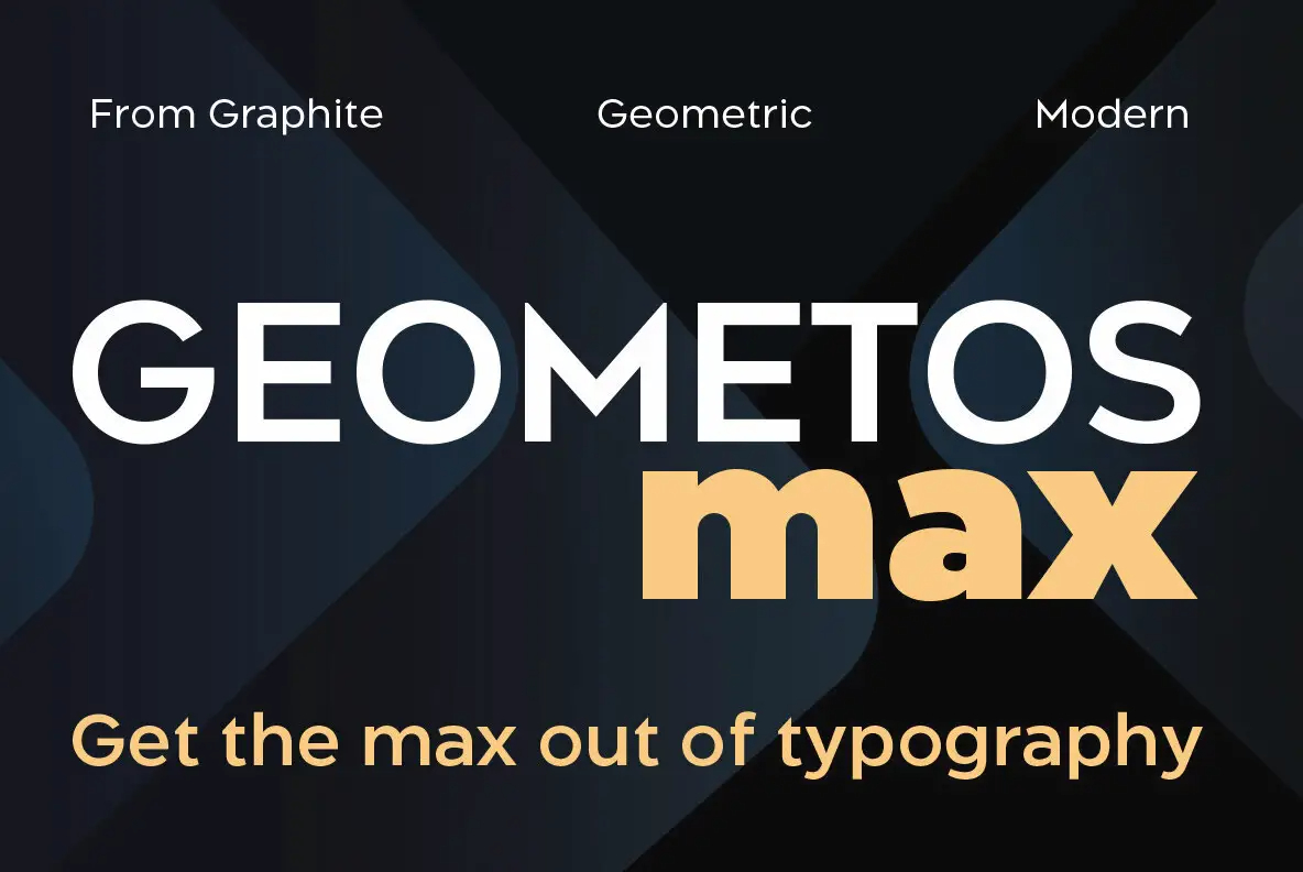 现代极简锐利几何风品牌海报Logo设计无衬线英文字体安装包 Myfonts – Geometos Max Font Family , sucaiwan.com