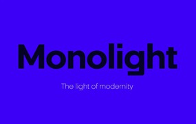 国外潮流几何美学广告海报标题Logo设计无衬线英文字体安装包 Myfonts – Monolight Font Family