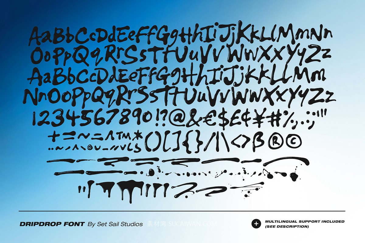 时尚前卫流体y2k品牌海报包装设计装饰英文字体安装包 Dripdrop Liquid Font Set , 第7张-素材湾丨精选海外优质设计素材资源 时尚前卫流体y2k品牌海报包装设计装饰英文字体安装包 Dripdrop Liquid Font Set , sucaiwan.com